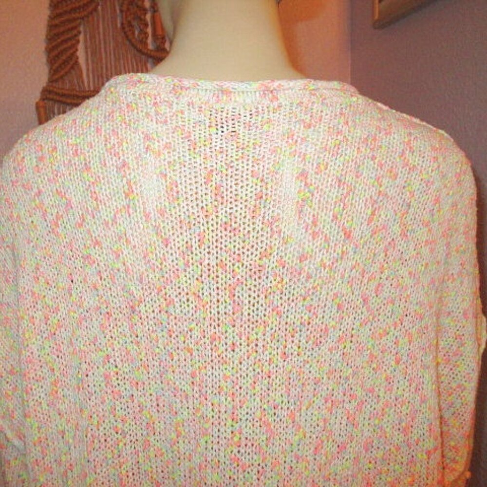 Torrid Speckled Knit Flamingo Sweater Size 2X Relaxed Pullover Beachy Coastal - Picture 10 of 12
